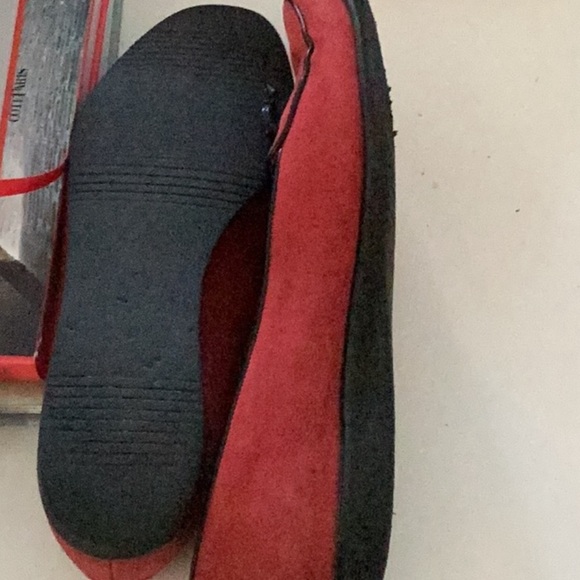 Size 7 Size 7 100% AUTHENTIC Salvatore Ferragamo Red Suede Slip On Loafers - Picture 7 of 11